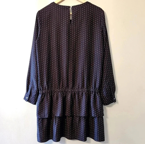 Scotch & Soda Stars Print Long Sleeve Low Waist Mini Ruffled Dress Size Medium. - Picture 12 of 16